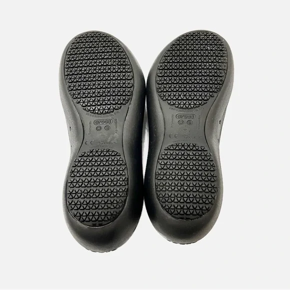 Crocs at Work Iconic Comfort Ballet Flats Black Non-Slip Size 8 EUC - Picture 7 of 8